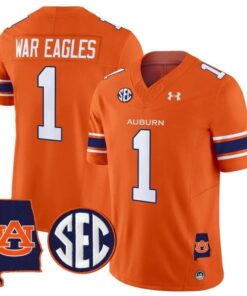 War Eagles Jersey #1 Auburn Tigers 2025 Alabama Patch Stitched 8 War Eagles Jersey 1 Auburn Tigers 2025 Alabama Patch Stitched Orange