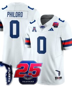 Wendol Philord Jersey #0 Florida Atlantic Football 25th Season Stitched