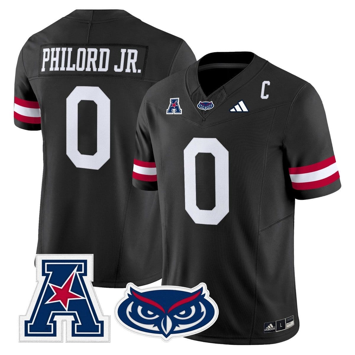 Wendol Philord Jersey #0 Florida Atlantic Owls 2025 All Stitched