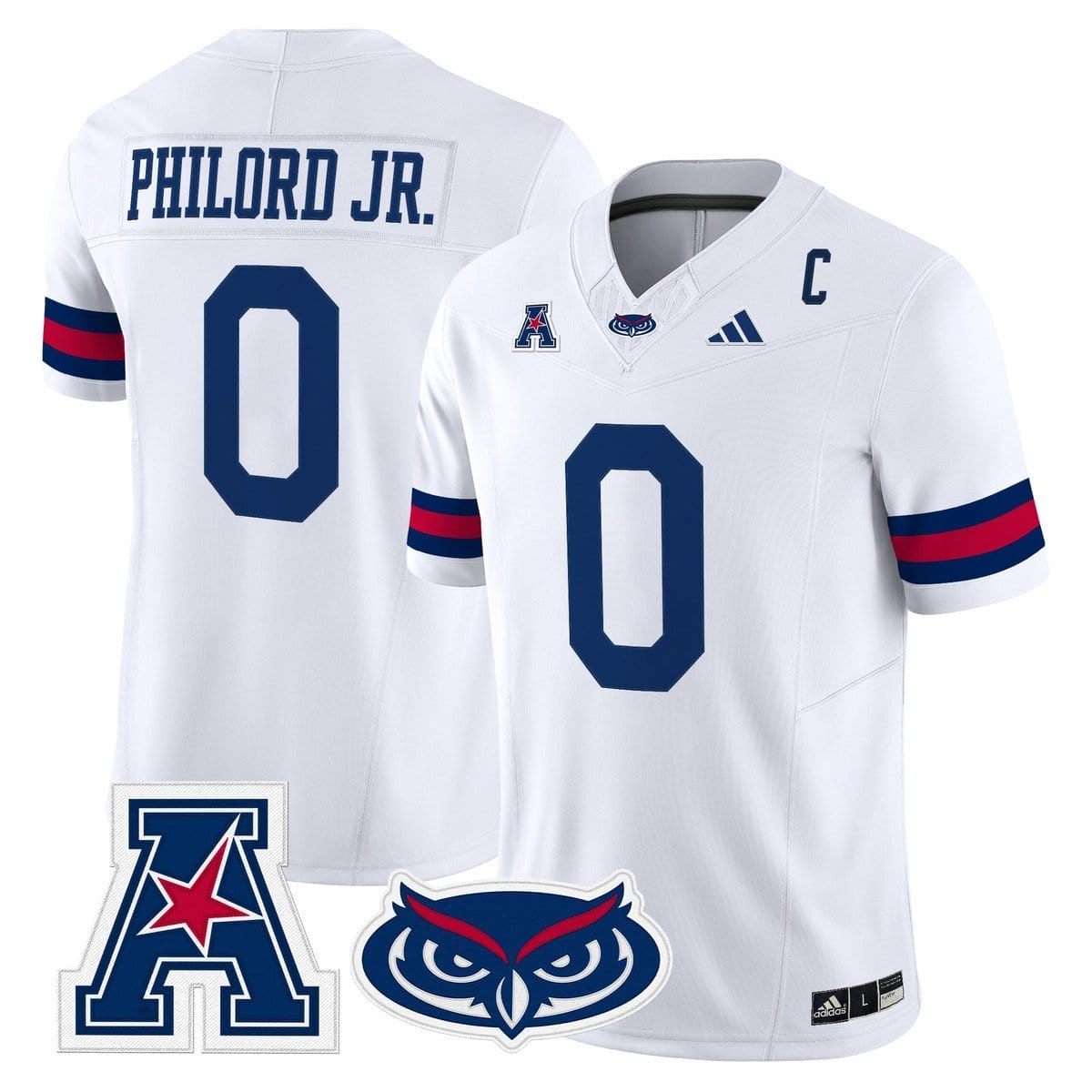 Wendol Philord Jersey #0 Florida Atlantic Owls 2025 All Stitched - Image 2