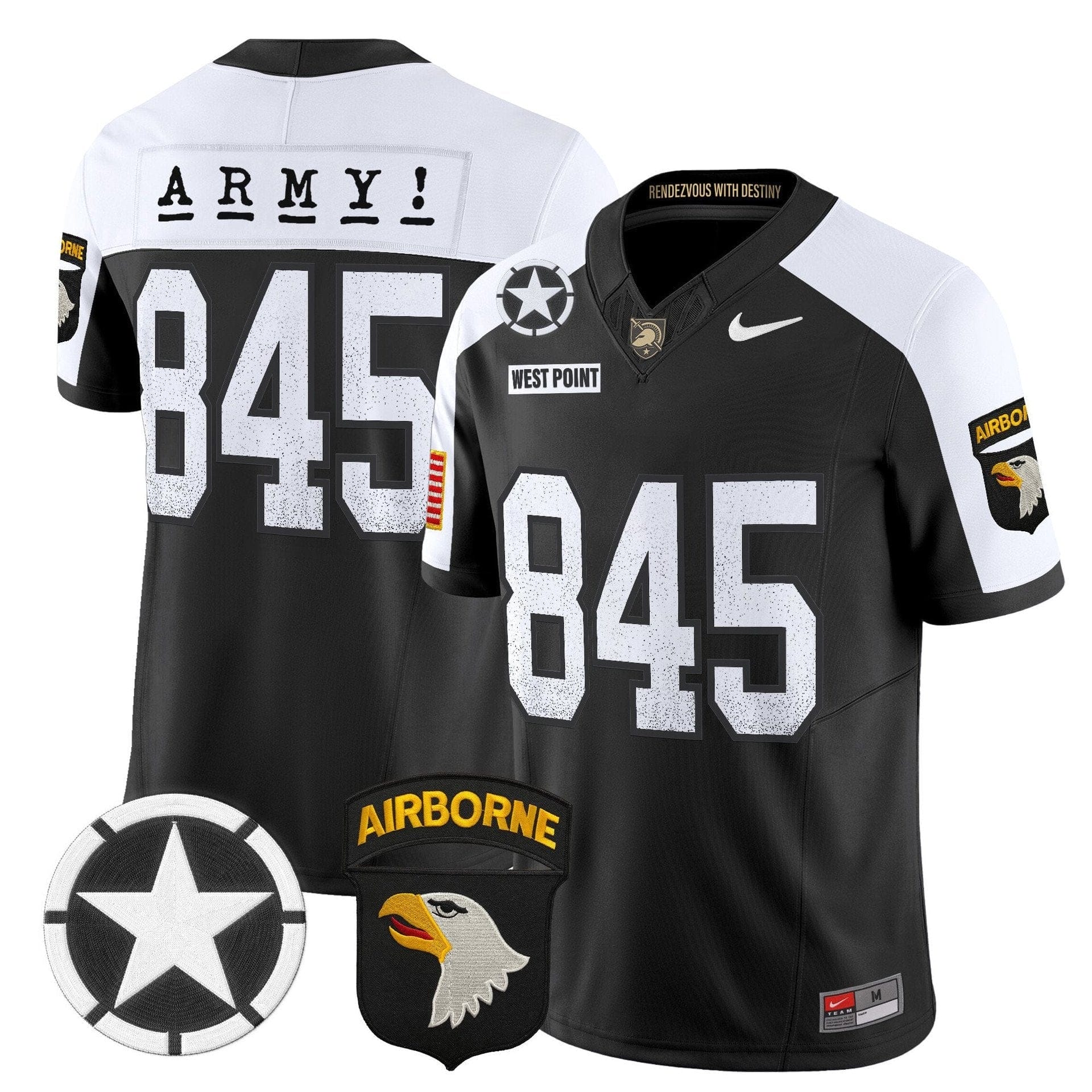 West Point Jersey #845 Army Black Knights 2025 Screaming Eagles - Image 4