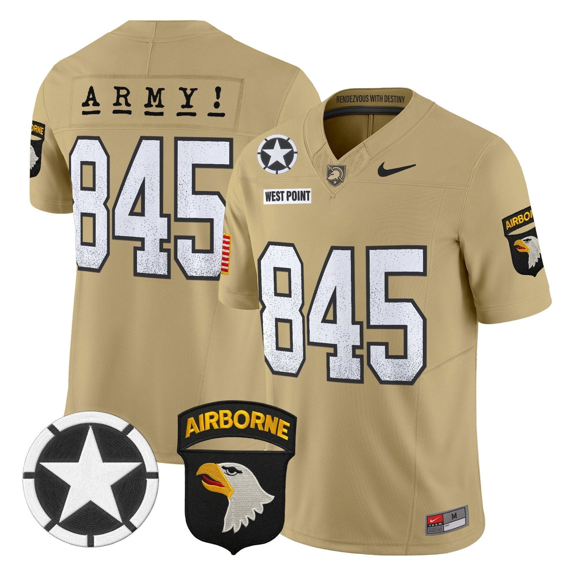 West Point Jersey #845 Army Black Knights 2025 Screaming Eagles - Image 3