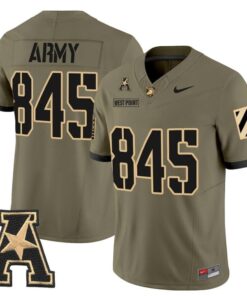 West Point Jersey #845 Army Black Knights 2025 Vapor Stitched 7 West Point Jersey 845 Army Black Knights 2025 Vapor Stitched Olive