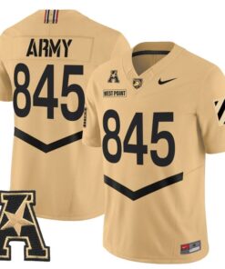 West Point Jersey #845 Army Black Knights 2025 Vapor Stitched 8 West Point Jersey 845 Army Black Knights 2025 Vapor Stitched Tan