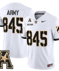 West Point Jersey #845 Army Black Knights 2025 Vapor Stitched 9 West Point Jersey 845 Army Black Knights 2025 Vapor Stitched White