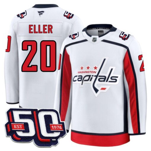 Men Washington Capitals 50th Anniversary Premium Jersey - All Stitched - Image 9