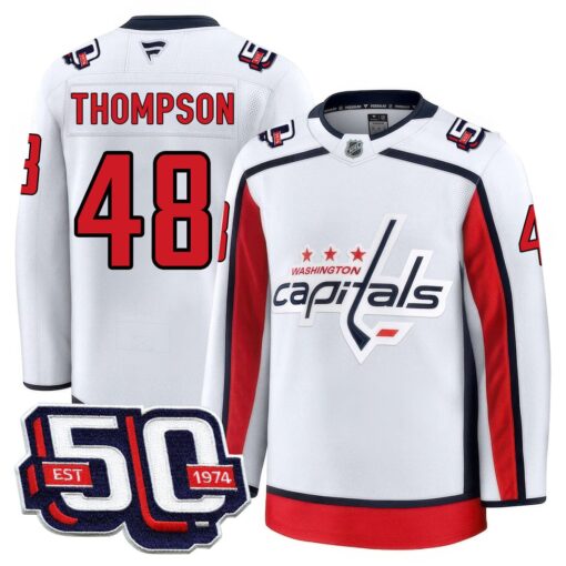 Men Washington Capitals 50th Anniversary Premium Jersey - All Stitched - Image 7