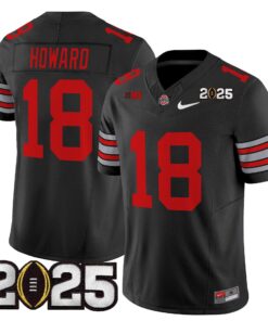 Will Howard Jersey #18 Ohio State Heritage Stripe 2025 CFP Final Stitched