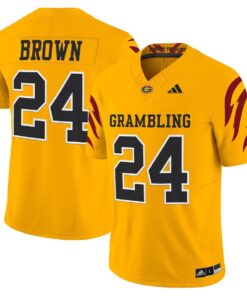 Willie Brown Jersey 24 Grambling Tigers 2025 Vapor Limited Stitched Gold