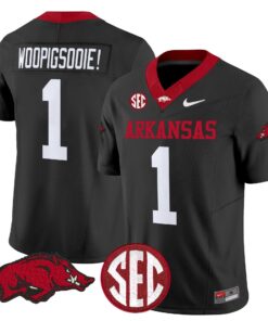 Woo Pig Sooie Jersey #1 Arkansas Razorbacks Limited Stitched