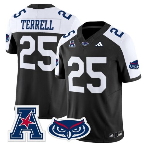 Xavier Terrell Jersey #25 Florida Atlantic Owls 2025 All Stitched - Image 5