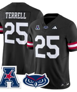 Xavier Terrell Jersey #25 Florida Atlantic Owls 2025 All Stitched
