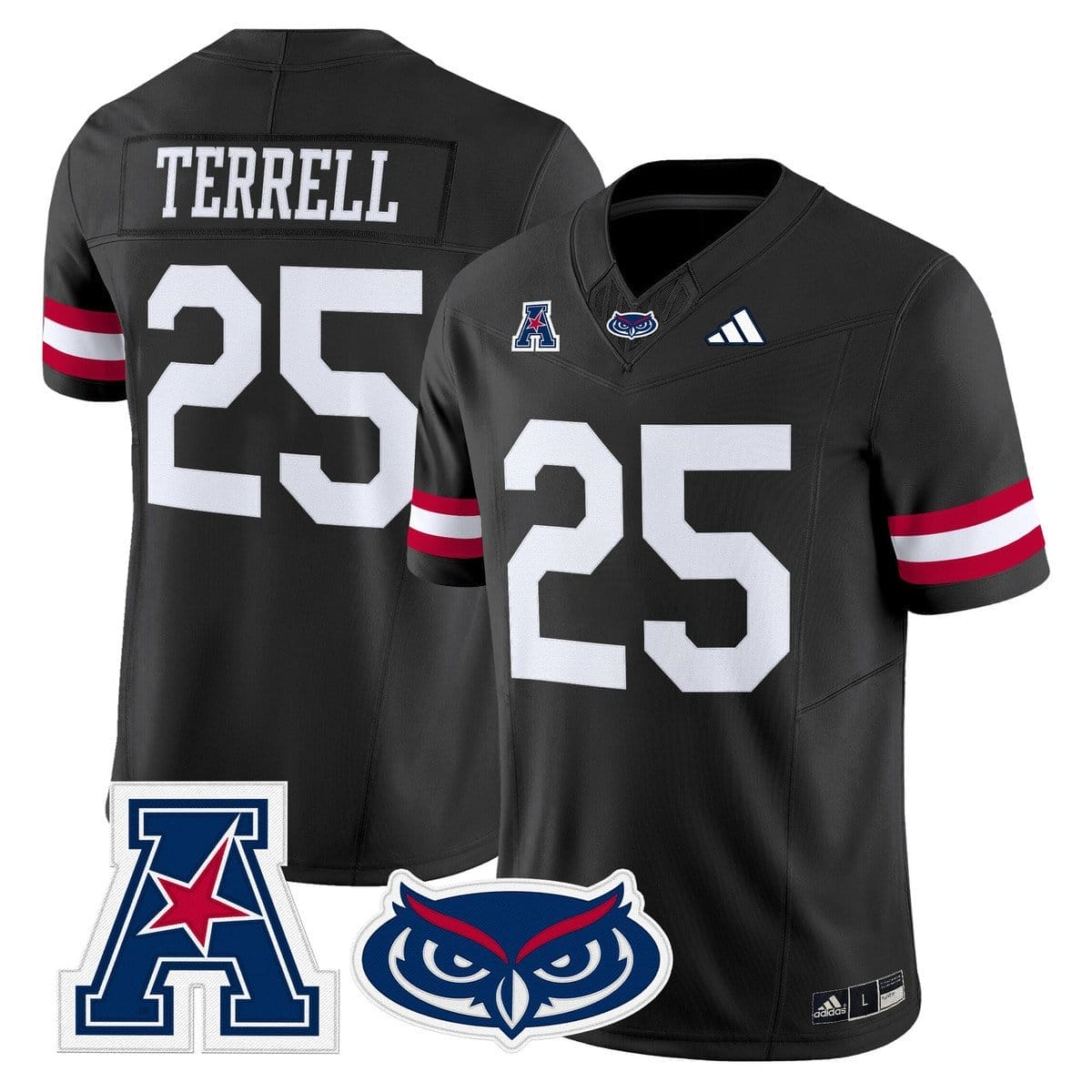 Xavier Terrell Jersey #25 Florida Atlantic Owls 2025 All Stitched