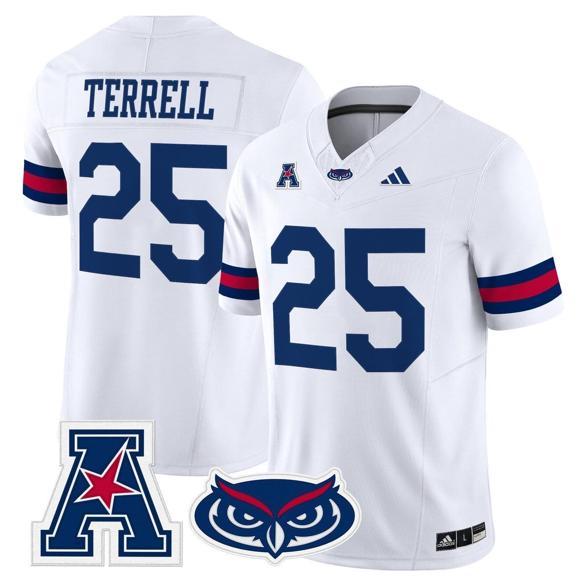 Xavier Terrell Jersey #25 Florida Atlantic Owls 2025 All Stitched - Image 2