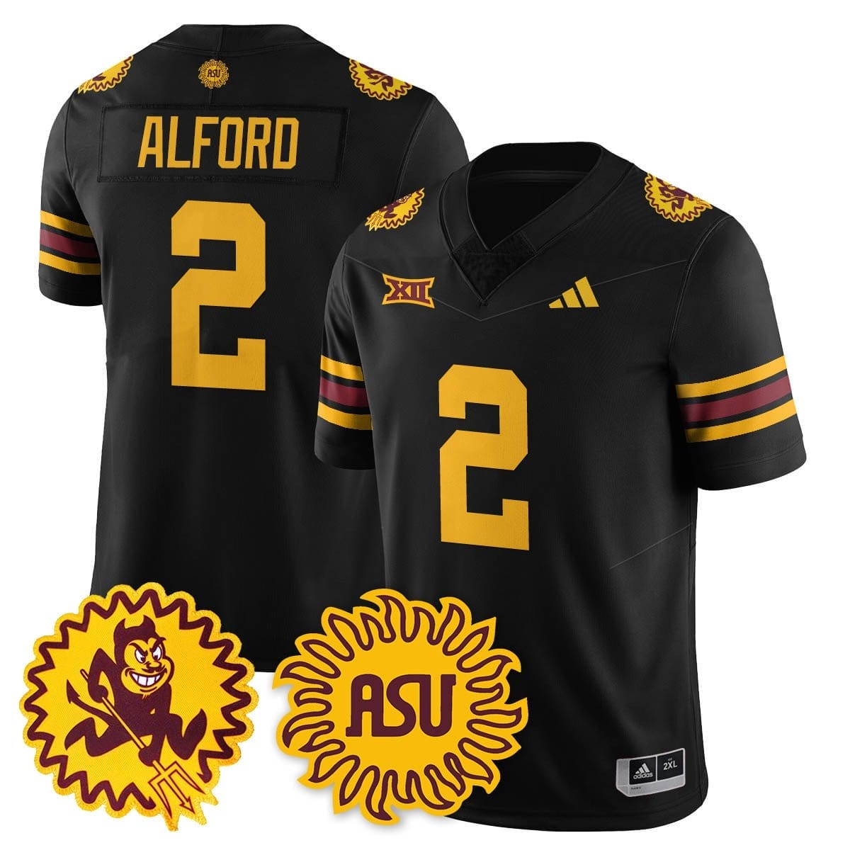 Xavion Alford Jersey #2 Arizona State Sun Devils 1975 Throwback Stitched