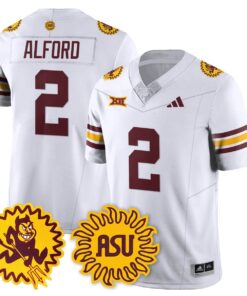 Alternative view of Xavion Alford Jersey #2 Arizona State Sun Devils 1975 Throwback Stitched
