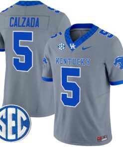 Zach Calzada Jersey 5 Kentucky Wildcats 2025 Limited Stitched Gray 243f8c7b 6184 48f9 954b c8d0cc04de93