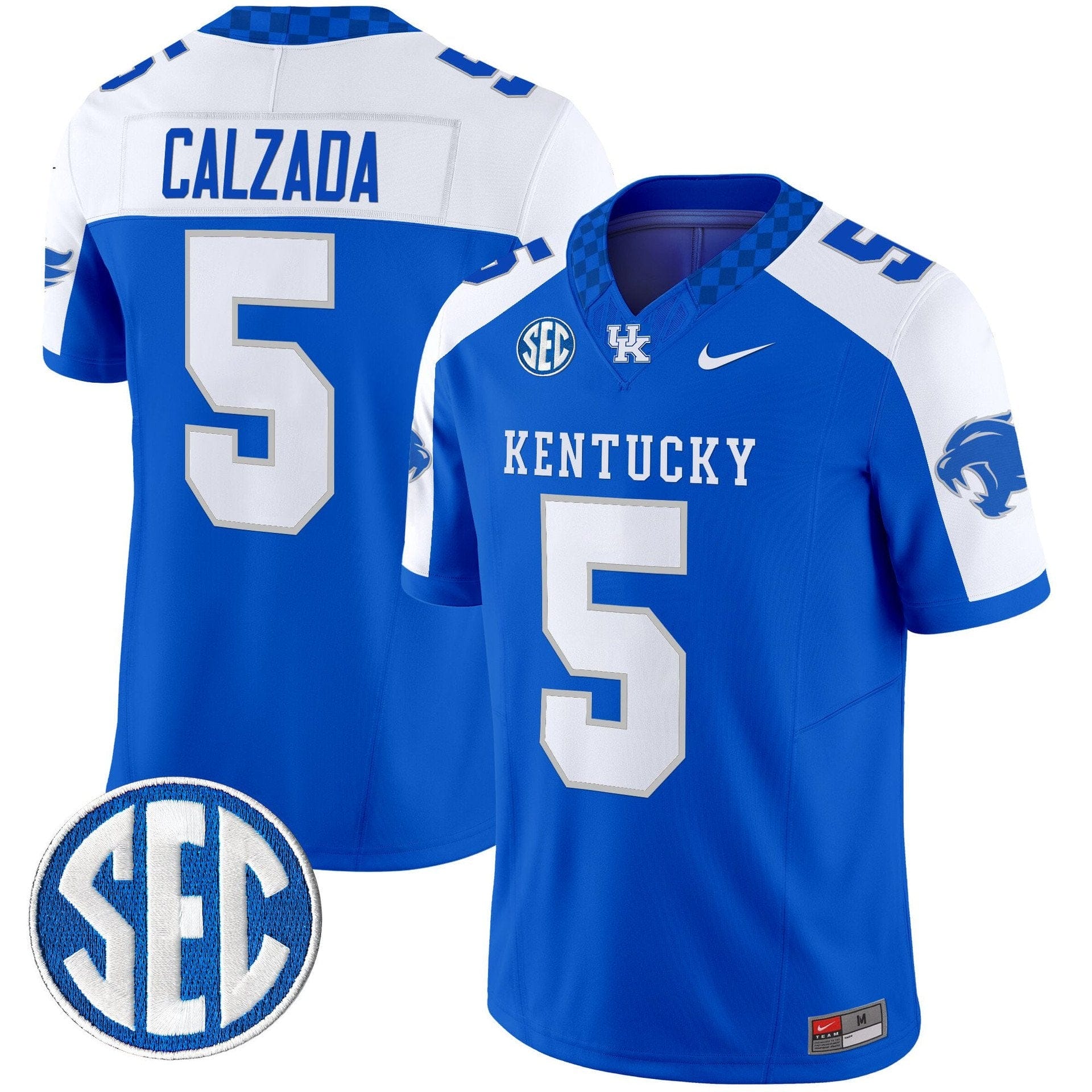 Zach Calzada Jersey #5 Kentucky Wildcats 2025 Limited Stitched - Image 3