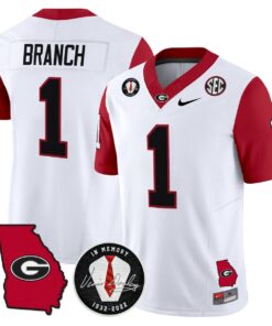Alternative view of Zachariah Branch Jersey #1 Georgia Bulldogs 2025 Limited Stitched