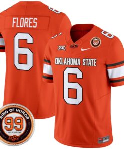 Zane Flores Jersey 6 Oklahoma State Cowboys 2025 Leslie O neal Patch Orange 50414e2e b906 4531 b1ca 46269410a8f9