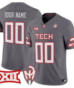 Alternative view of Custom Texas Tech Red Raiders Jersey Too Cold Vapor Limited Stitched
