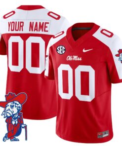Alternative view of Custom Ole Miss Rebels Jersey 2025 Name, Number Vapor Limited V2 - All Stitched