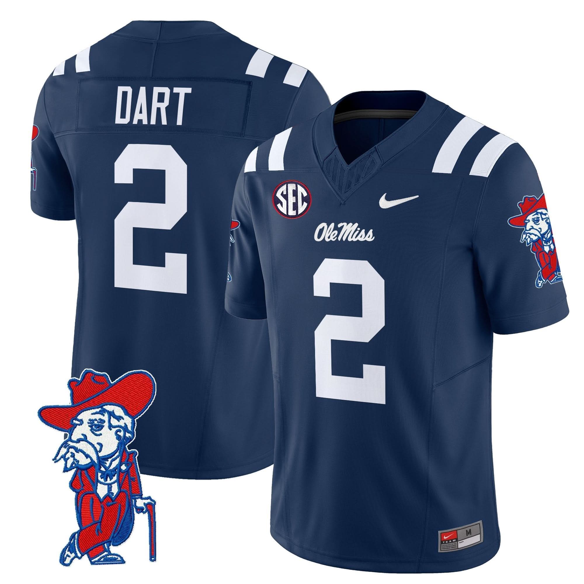 Ole Miss Rebels 2025 Vapor Limited Jersey V2 - All Stitched 2 Ole Miss Rebels 2025 Vapor Limited Jersey V2 - All Stitched - Image 2