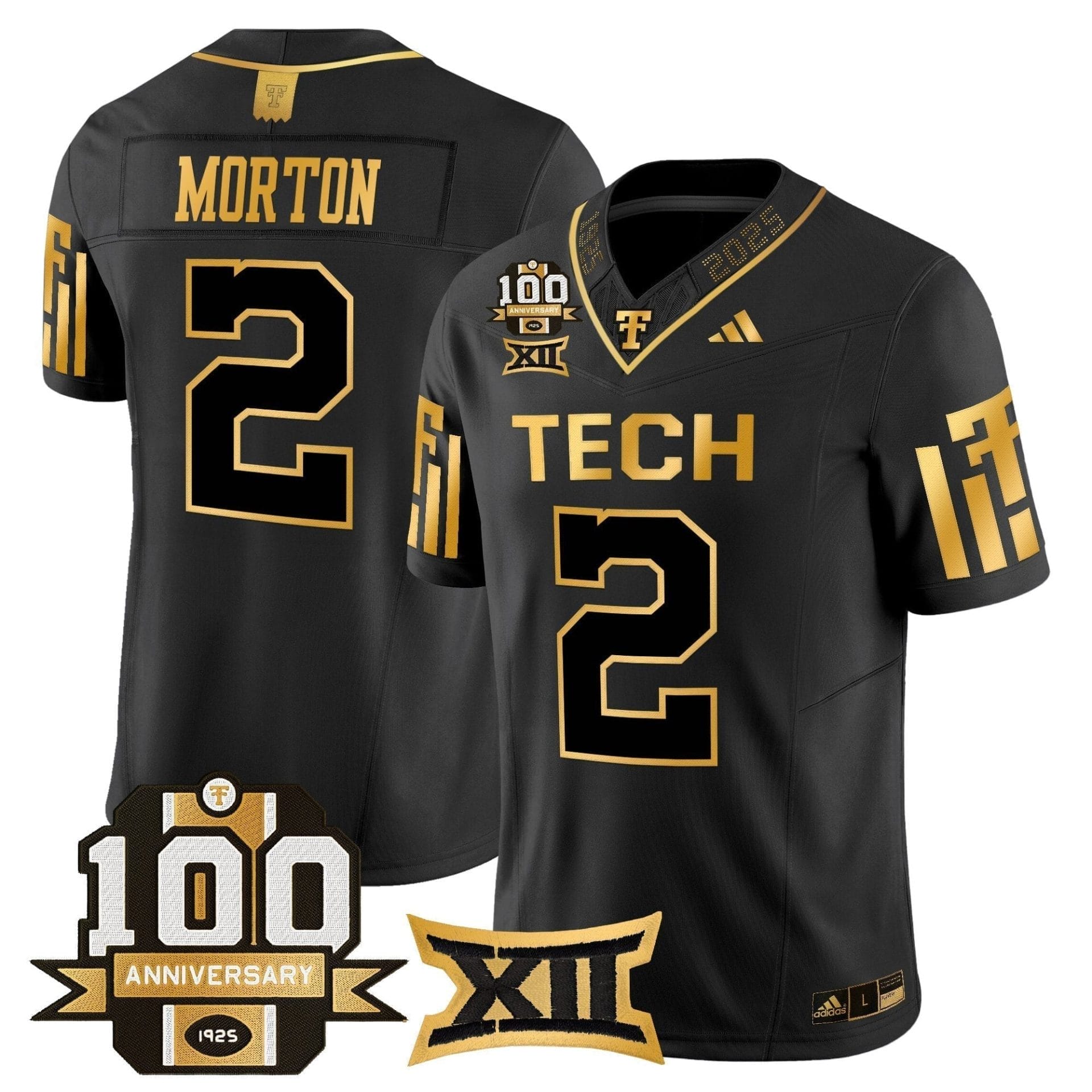 Texas Tech Red Raiders 2025 Gold Vapor Limited Jersey - 100th Anniversary Patch - All Stitched 31 Texas Tech Red Raiders 2025 Gold Vapor Limited Jersey - 100th Anniversary Patch - All Stitched - Image 31
