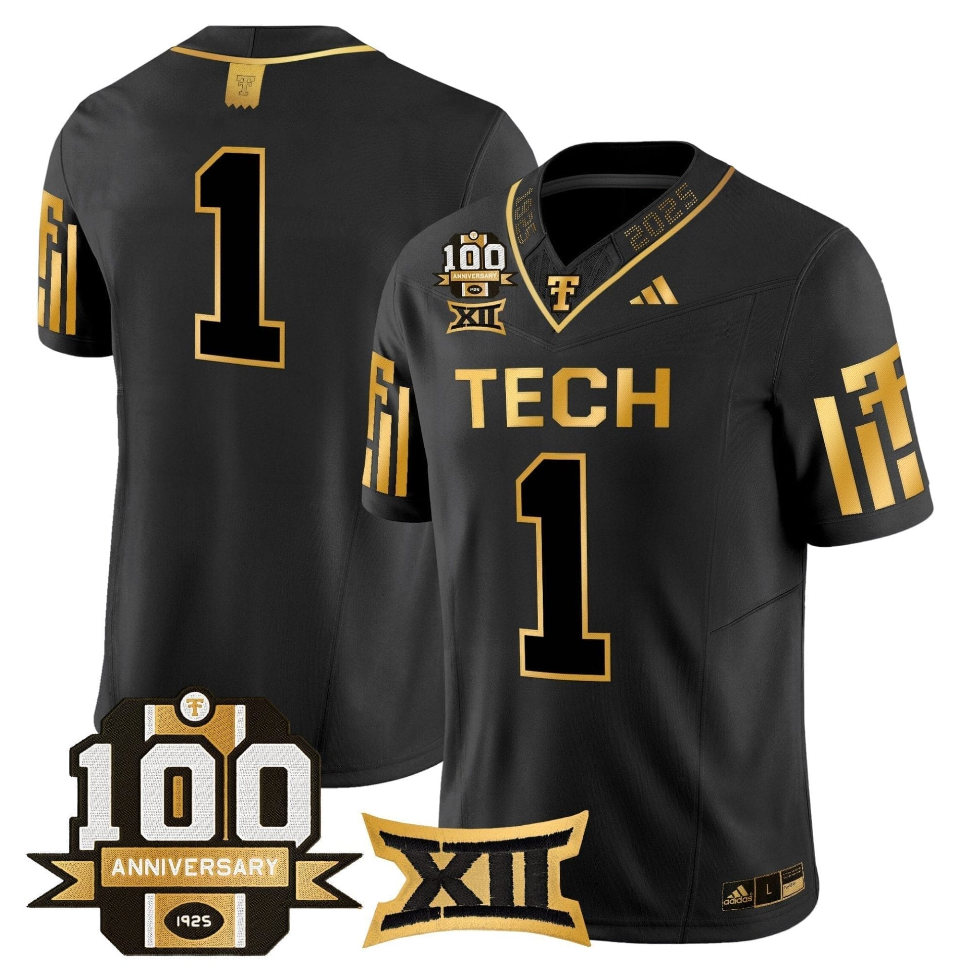 Texas Tech Red Raiders 2025 Gold Vapor Limited Jersey - 100th Anniversary Patch - All Stitched 24 Texas Tech Red Raiders 2025 Gold Vapor Limited Jersey - 100th Anniversary Patch - All Stitched - Image 24
