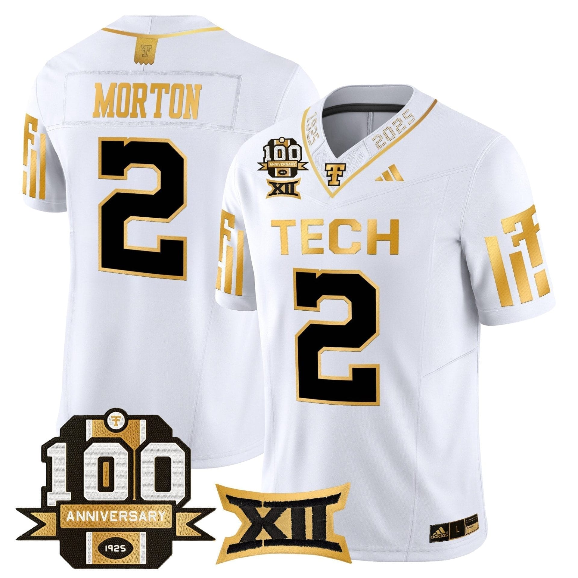 Texas Tech Red Raiders 2025 Gold Vapor Limited Jersey - 100th Anniversary Patch - All Stitched 16 Texas Tech Red Raiders 2025 Gold Vapor Limited Jersey - 100th Anniversary Patch - All Stitched - Image 16