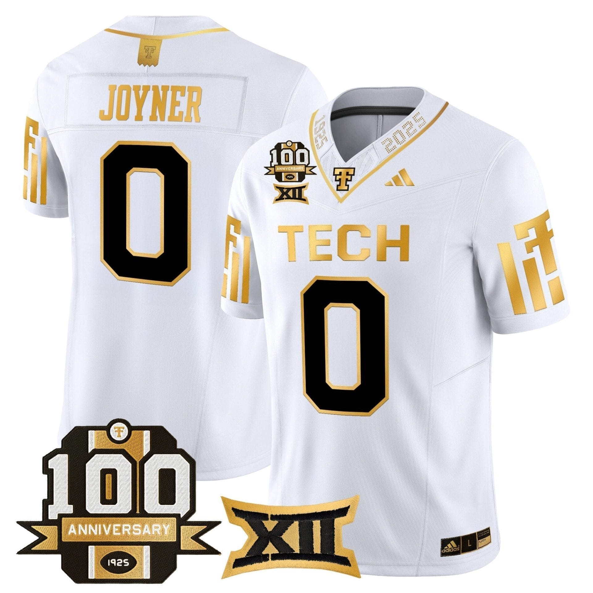 Texas Tech Red Raiders 2025 Gold Vapor Limited Jersey - 100th Anniversary Patch - All Stitched 27 Texas Tech Red Raiders 2025 Gold Vapor Limited Jersey - 100th Anniversary Patch - All Stitched - Image 27