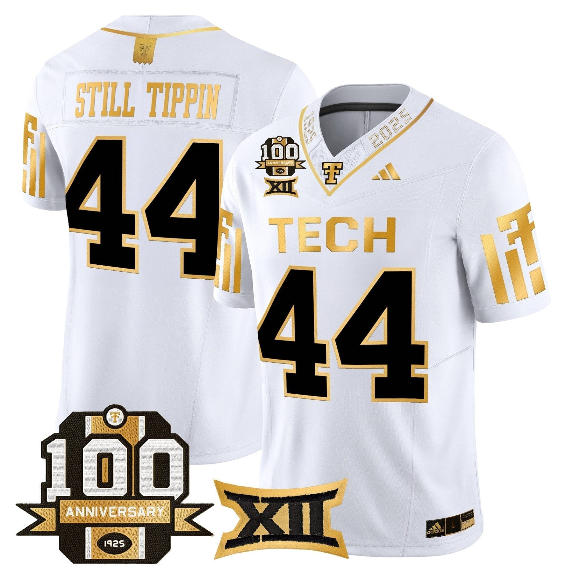 Texas Tech Red Raiders 2025 Gold Vapor Limited Jersey - 100th Anniversary Patch - All Stitched 29 Texas Tech Red Raiders 2025 Gold Vapor Limited Jersey - 100th Anniversary Patch - All Stitched - Image 29