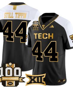 Alternative view of Texas Tech Red Raiders 2025 Gold Vapor Limited Jersey - 100th Anniversary Patch - All Stitched