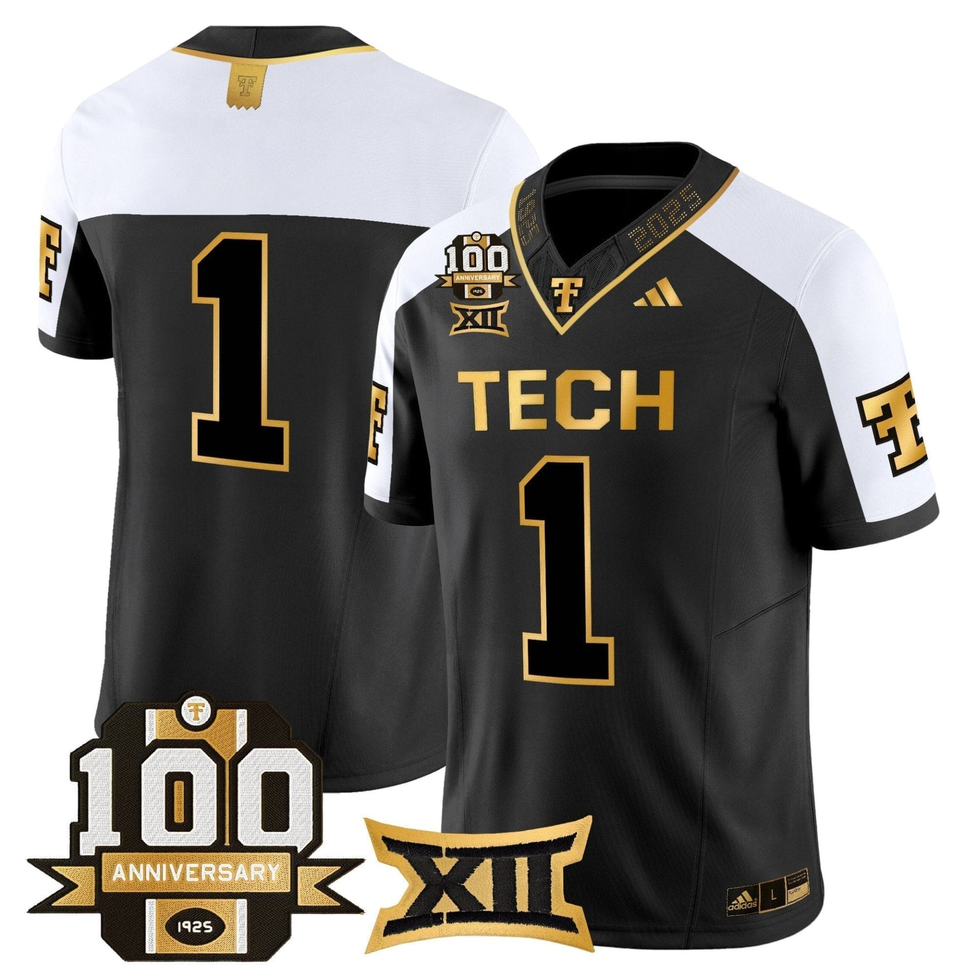 Texas Tech Red Raiders 2025 Gold Vapor Limited Jersey - 100th Anniversary Patch - All Stitched 5 Texas Tech Red Raiders 2025 Gold Vapor Limited Jersey - 100th Anniversary Patch - All Stitched - Image 5
