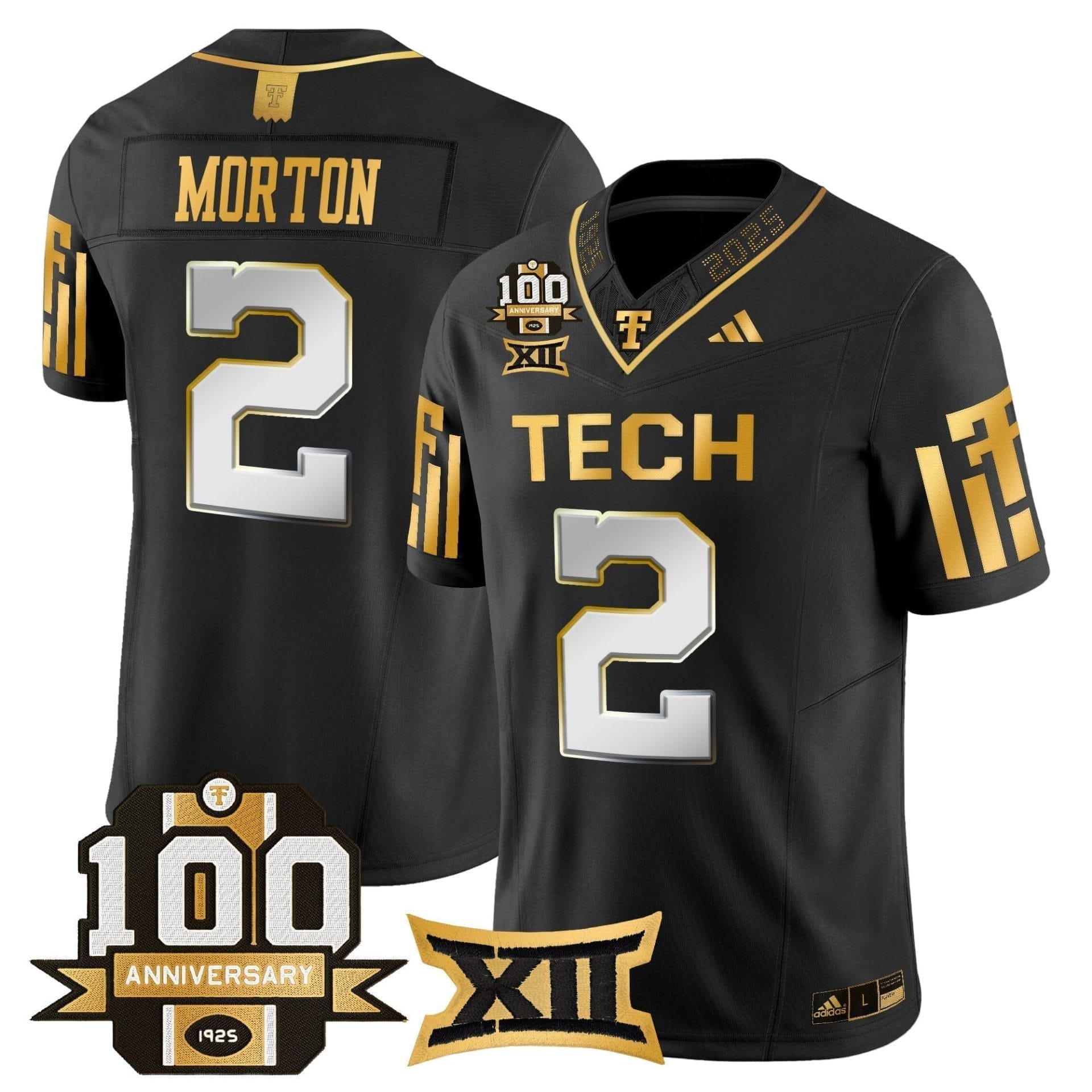 Texas Tech Red Raiders 2025 Gold Vapor Limited Jersey - 100th Anniversary Patch - All Stitched 7 Texas Tech Red Raiders 2025 Gold Vapor Limited Jersey - 100th Anniversary Patch - All Stitched - Image 7