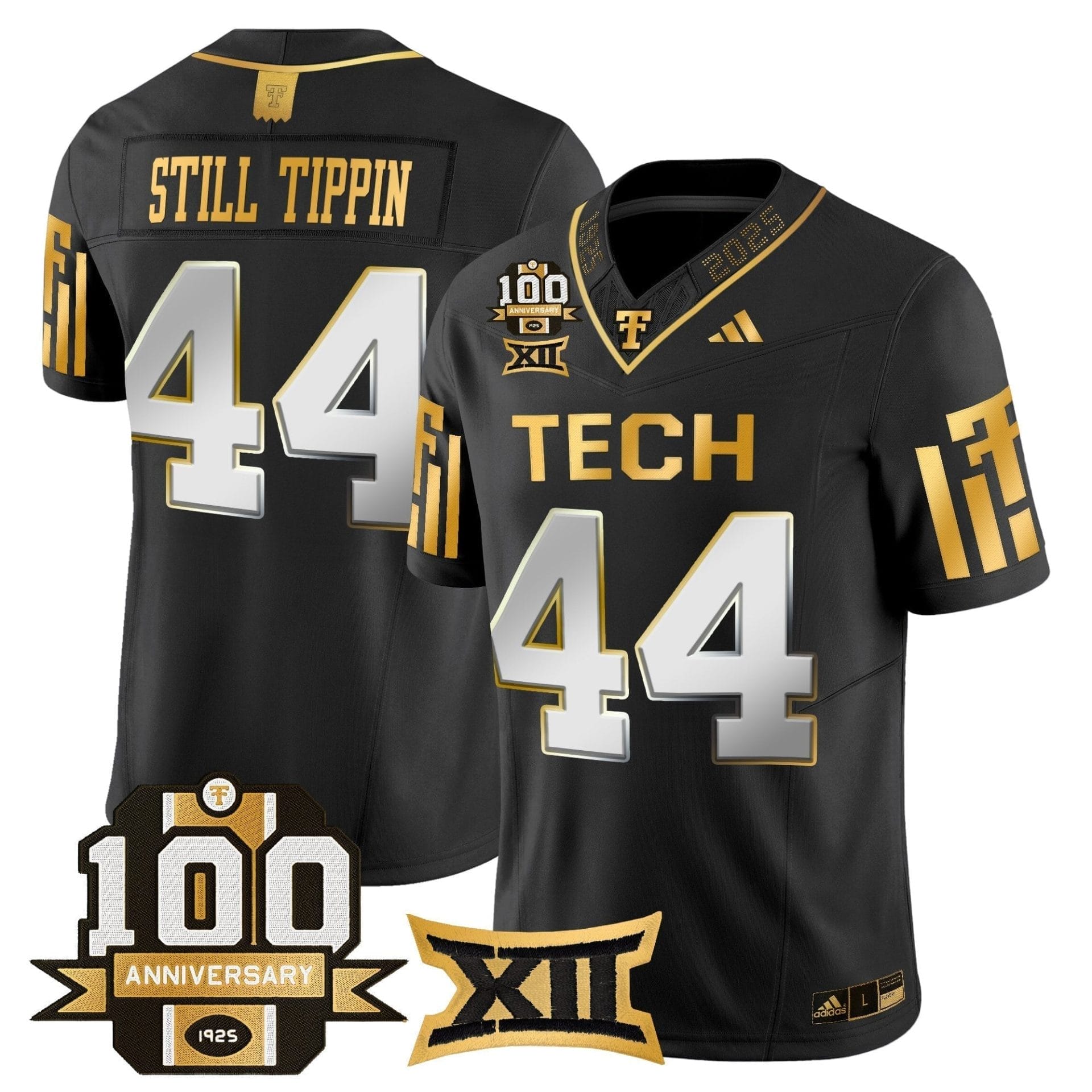 Texas Tech Red Raiders 2025 Gold Vapor Limited Jersey - 100th Anniversary Patch - All Stitched 14 Texas Tech Red Raiders 2025 Gold Vapor Limited Jersey - 100th Anniversary Patch - All Stitched - Image 14
