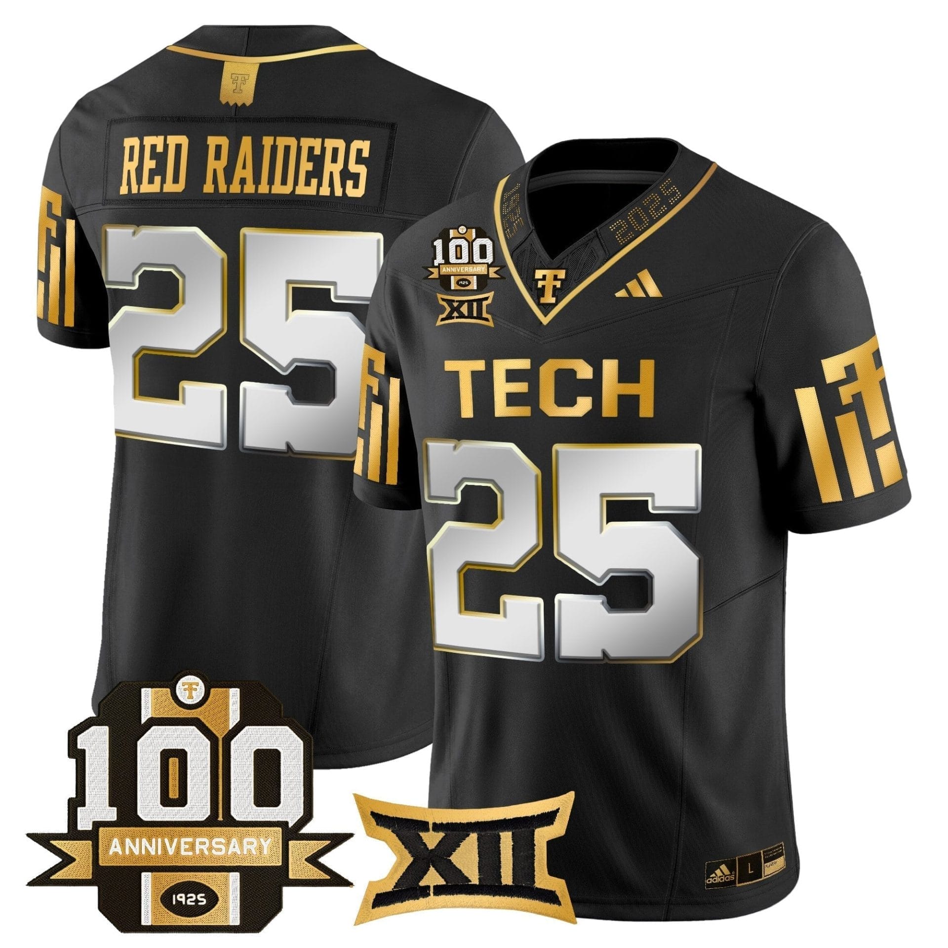 Texas Tech Red Raiders 2025 Gold Vapor Limited Jersey - 100th Anniversary Patch - All Stitched 15 Texas Tech Red Raiders 2025 Gold Vapor Limited Jersey - 100th Anniversary Patch - All Stitched - Image 15