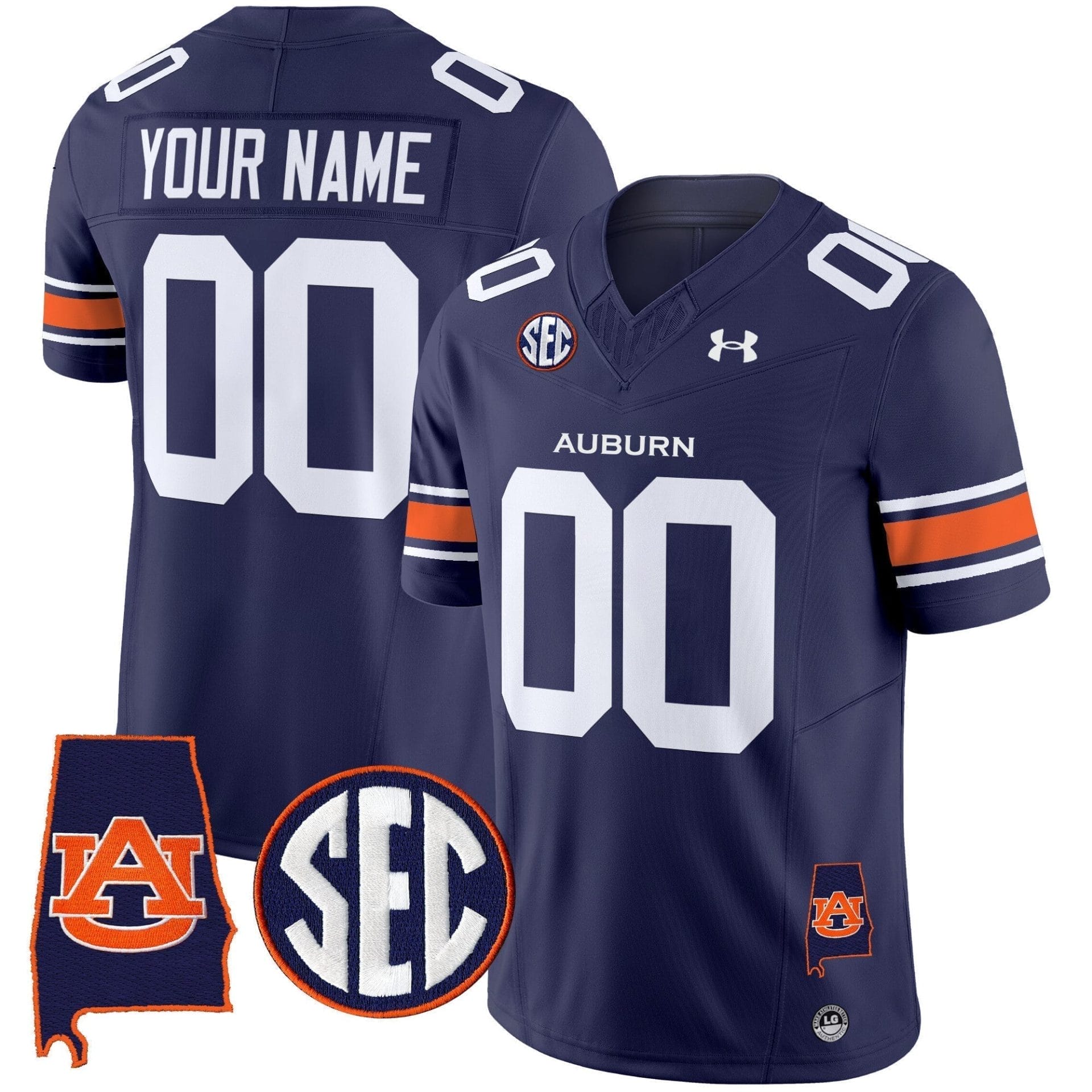 Custom Auburn Tigers Jersey Name, Number 2025 Alabama Patch Vapor Limited All Stitched 3 Custom Auburn Tigers Jersey Name, Number 2025 Alabama Patch Vapor Limited All Stitched - Image 3
