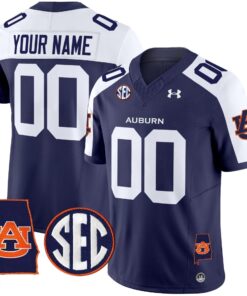 Custom Auburn Tigers Jersey Name, Number 2025 Alabama Patch Vapor Limited All Stitched