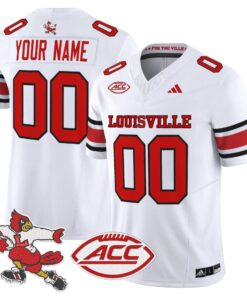 Alternative view of Custom Louisville Cardinals Jersey 1980s Throwback Vaport Limited Stitched All Colors