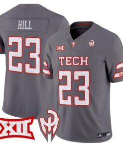 Alternative view of Adam Hill Jersey #23 Texas Tech Red Raiders Too Cold Vapor Stitched