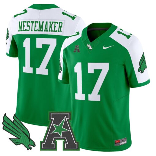 Men's North Texas Mean Green 2025 Vapor Limited Jersey - All Stitched - Image 3