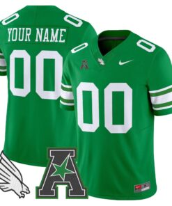 North Texas Mean Green 2025 Vapor Limited Custom Jersey - All Stitched