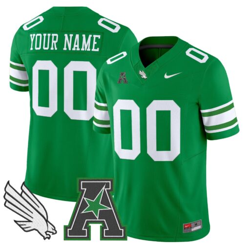 North Texas Mean Green 2025 Vapor Limited Custom Jersey - All Stitched