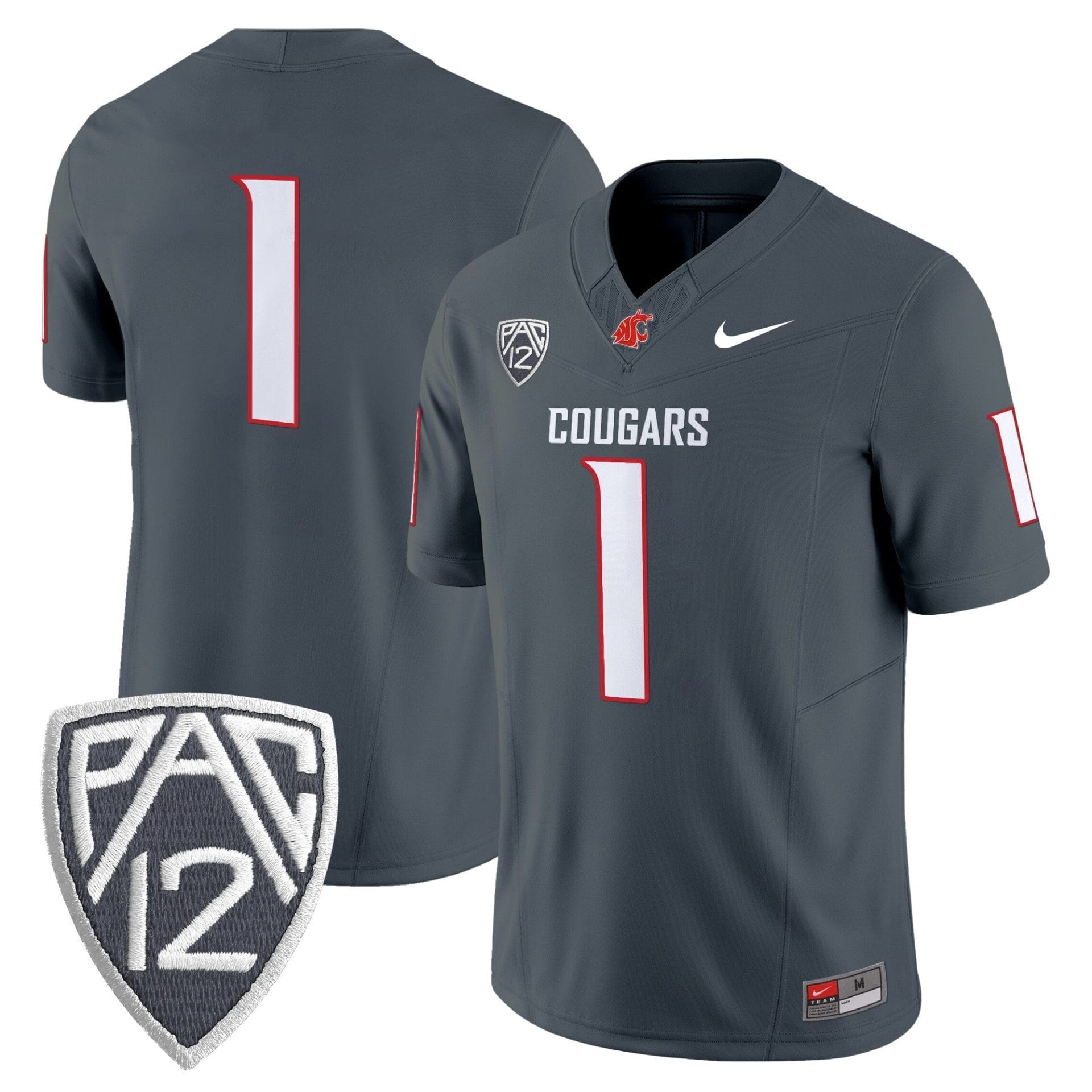Washington State Cougars 2025 Vapor Limited Jersey V2 - All Stitched 4 Washington State Cougars 2025 Vapor Limited Jersey V2 - All Stitched - Image 4