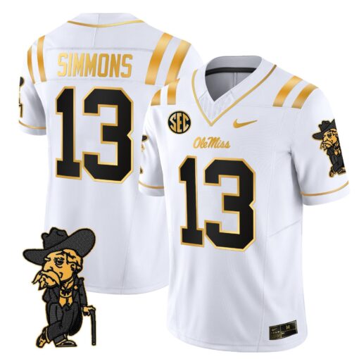 Men's Ole Miss Rebels 2025 Gold Vapor Limited Jersey - All Stitched - Image 23