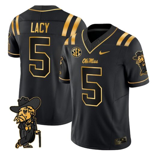 Men's Ole Miss Rebels 2025 Gold Vapor Limited Jersey - All Stitched - Image 22