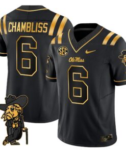 Men's Ole Miss Rebels 2025 Gold Vapor Limited Jersey - All Stitched
