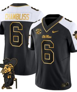 Alternative view of Men's Ole Miss Rebels 2025 Gold Vapor Limited Jersey - All Stitched
