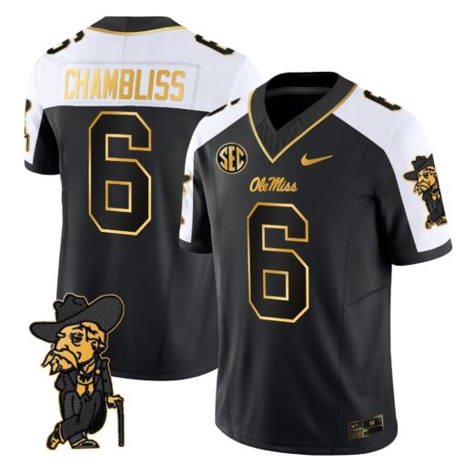 Men's Ole Miss Rebels 2025 Gold Vapor Limited Jersey - All Stitched - Image 10